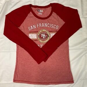 San Francisco 49ers NFL Football Team Apparel Long Sleeve Raglan Tee‎